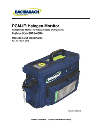 Thumbnail of document Manual - PGM-IR Refrigerant Detector
